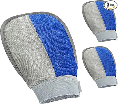 Pet Hair Removal Glove - Pet Hair Remover Glove for Dogs & Cats | Hair Removal Mitts,Reusable & Washable, Removes Hair from Carpet, Couch, Car Seats, Gentle Grooming Deshedding Tool, 3 Pack