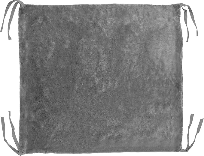 Furhaven Dog Blanket for Cot Beds, Washable w/ Zippered Pouch for Warming/Cooling Inserts - Plush Faux Fur Cot Blanket - Silver Gray, Small