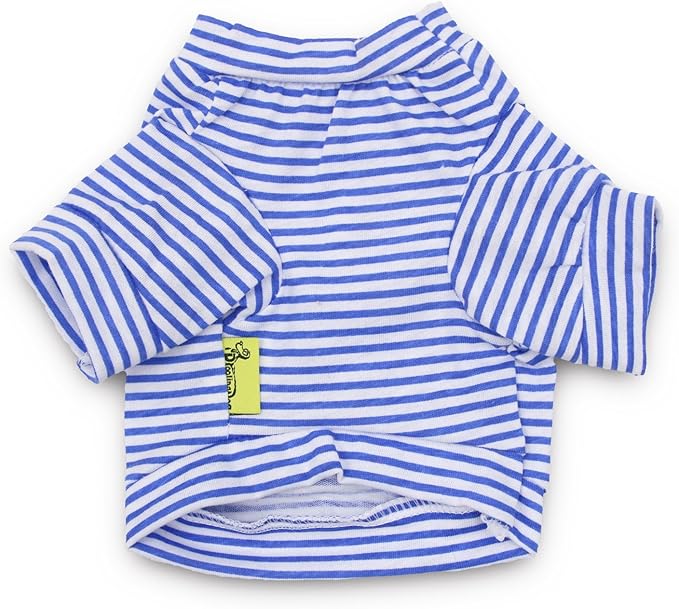 DroolingDog Dog Clothes Pet Striped T-Shirt Plain Puppy Apparel for Small Dogs, XS, Pack of 3