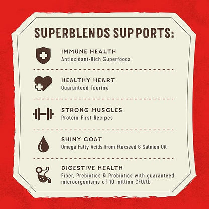Stella & Chewy's SuperBlends Raw Blend Wholesome Grains Grass-Fed Beef, Beef Liver & Lamb Recipe with Superfoods, 3.25 lb. Bag