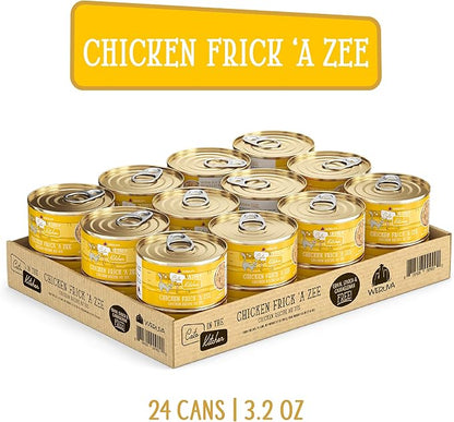 Weruva Cats in The Kitchen, Chicken Frick 'A Zee with Chicken Au Jus Cat Food, 3.2oz Can (Pack of 24)