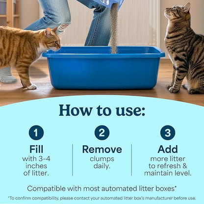Fresh Step Extreme Clumping Litter With Febreze Freshness, Mountain Spring Scent Clumping Cat Litter With Guaranteed Odor Control, 14 lb. Box