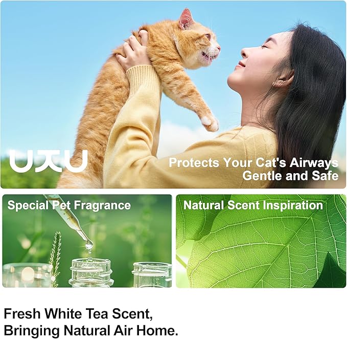 FUKUMARU Tofu Cat Litter - White Tea Scented Natural Lightweight Cat Litter Pellets, Dust Free Quick Clumping, Effective Odor Control, Flushable, Low Tracking, 18lb (6lb x 3 Bags)