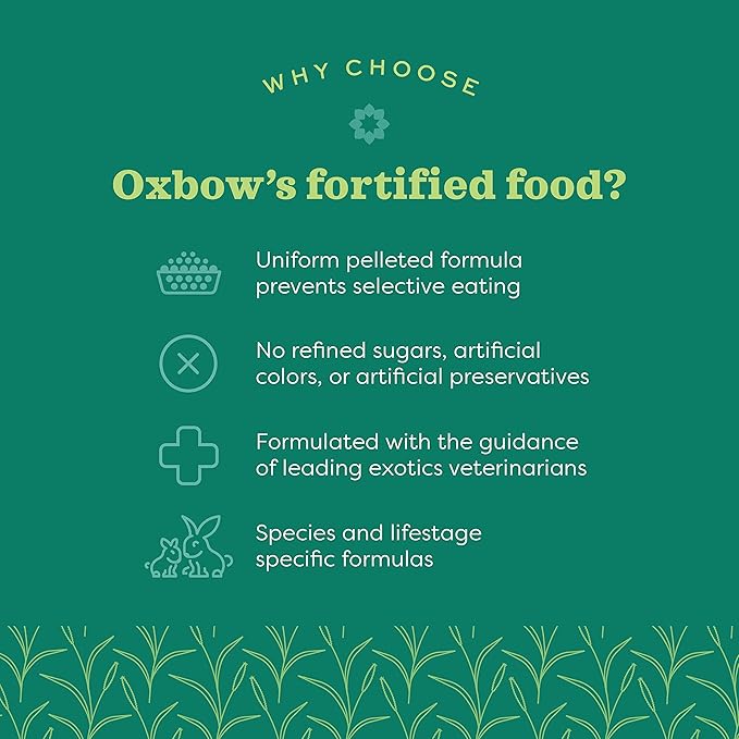 Oxbow Essentials Hamster and Gerbil Food – Complete Daily Diet with Vitamins & Minerals, High-Fiber Uniform Pellets for Balanced Nutrition, Vet-Formulated Small Animal Food, 15 lb, Made in USA