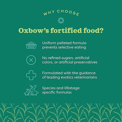 Oxbow Garden Select Rabbit Food, Young, Made with Oxbow Alfalfa for Rabbit, Bunny Food Pellets, Non-GMO, No Soy or Wheat, Small Animal Pet Products, Made in USA, High Fiber, 4 lb. Bag