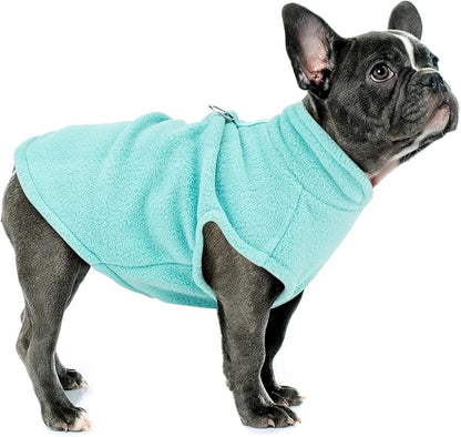Sleeveless Pullover Fleece Vest for Small Dogs: Cozy Polyester Dog Jacket, Tank Top Sweater with Leash Ring and Armholes, Crisp, Warm, and Easy-to-Wear Design for Everyday Comfort Turquoise XL