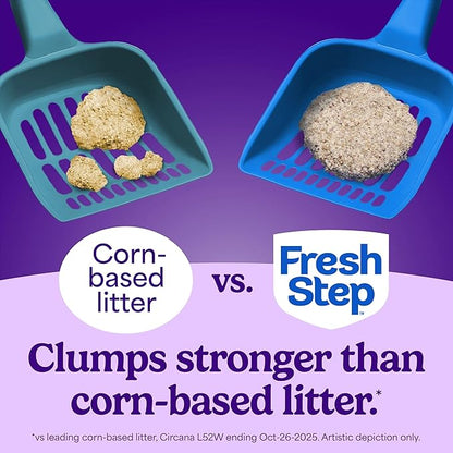 Fresh Step Advanced Ever Fresh Multi Cat Clumping Cat Litter, Unscented, Low Dust, Odor Control with Ammonia Block Tech, Compatible in Automatic Litter Boxes, 32 lb. (2 x 16 lb.)