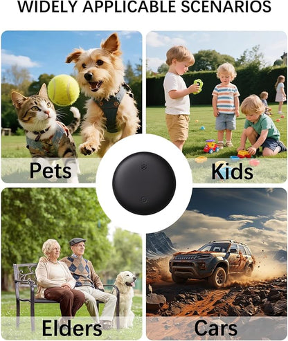 GPS Tracker Device for Vehicles,Non Detectable GPS Tracker for Android and iPhone with Real-Time Tracking,Hidden Car Tracker Device,No Monthly Fee,No SIM,for Cars, Kids, Pets(Matte Black)