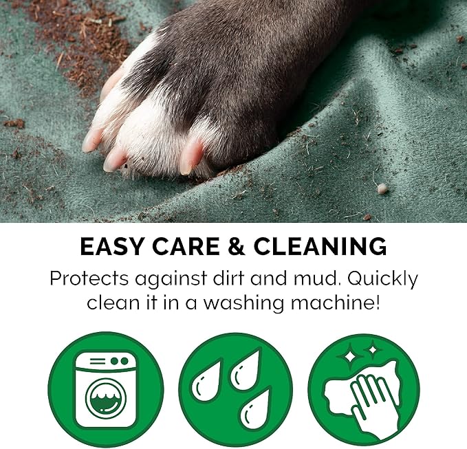 Furhaven Waterproof Throw Blanket for Dogs & Indoor Cats, Washable - Two-Tone Luxe Velvet Dog Blanket - Celadon Green, Large