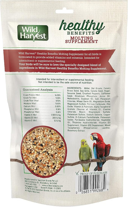 Wild Harvest Healthy Benefits Molting Supplement, 7.5 Oz., for All Birds