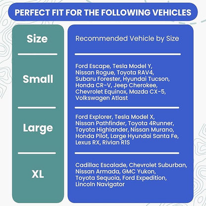 4Knines Split Cargo Liner for SUV – For Dogs & Pets, Heavy-Duty, Waterproof Trunk Mat & Cargo Cover – Fits 60/40 Split Bench & Armrest Pass-Through – Machine Washable, Non-Slip, Durable (Large, Black)