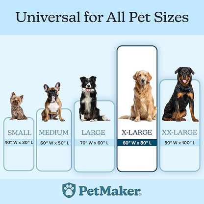 PETMAKER Dog Blanket - 60x80in Reversible Sherpa Blanket - Throw Blankets for Bed, Couch, Crate, or Car - Machine Washable Puppy Essentials (Tan)