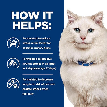 Hill's Prescription Diet c/d Multicare Stress Urinary Care Dry Cat Food, Chicken, 4 lb. Bag