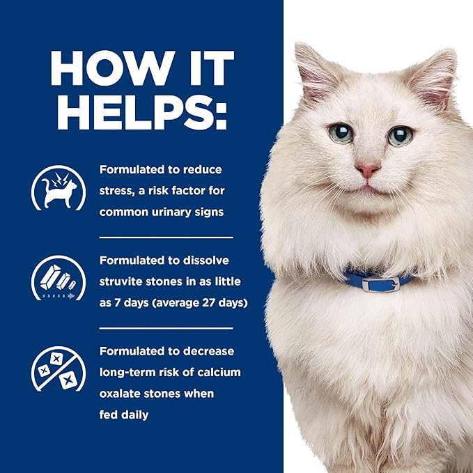 Hill's Prescription Diet c/d Multicare Stress Urinary Care Dry Cat Food, Chicken, 17.6 lb. Bag