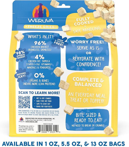 Weruva Dog Freeze Dried, Paw Lickin' Chicken with Chicken Breast, 13oz Bag