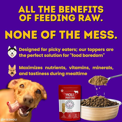 HOLI Freeze Dried Chicken Dog Food Topper - Single Ingredient, Human-Grade Lean Chicken Breast - Dog Food Flavor Enhancer for Picky Dogs – 100% All Natural - 3.5oz