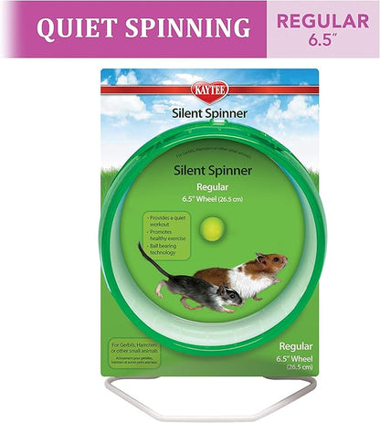 Kaytee Silent Spinner Wheel For Pet Hamsters and Gerbils, Regular 6.5 Inch