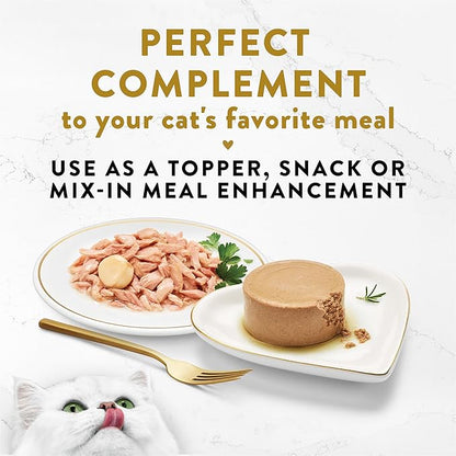 Fancy Feast Purina Appetizers Lickable Grain Free Wet Cat Food Topper Light Meat Tuna Appetizer with Scallop - 1.1 oz. Trays,(Pack of 20)