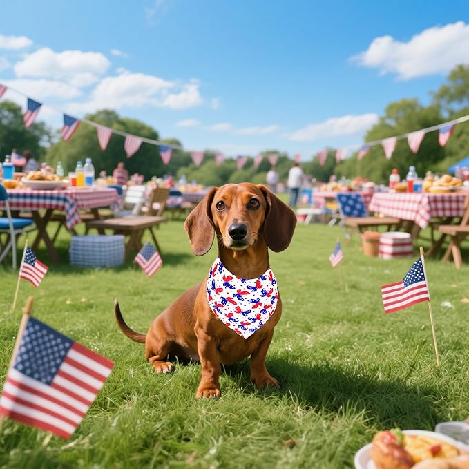 Holiday Dog Bandanas for Medium Dogs 7 Pcs Sewing Patriotic Halloween Thanksgiving Christmas Valentines St.Patricks Easter Day Bandana M