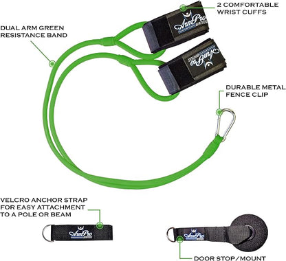 Arm Pro Bands Baseball Softball Resistance Training Bands - Arm Strength, Pitching and Conditioning Equipment, Available in 3 Levels (Youth, Advanced, Elite), Anchor Strap, Door Mount