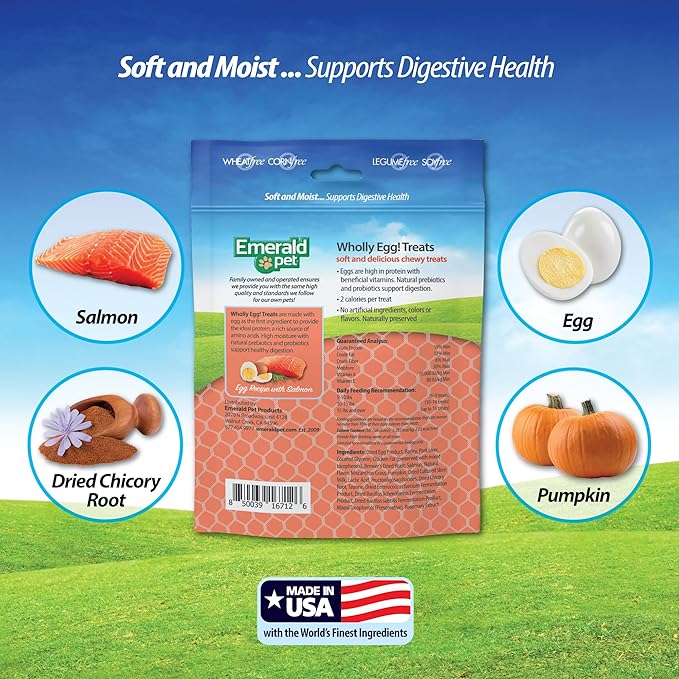 Emerald Pet Wholly Egg Cat Treats (Salmon)