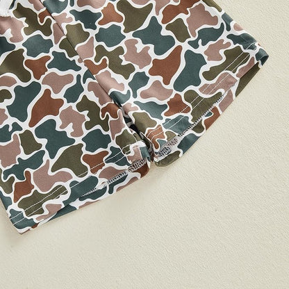 Toddler Baby Boy Clothes 6 12 18 24 Months Summer Outfit Short Sleeve T-Shirt Tops Camo Shorts Set 2T 3T 4T