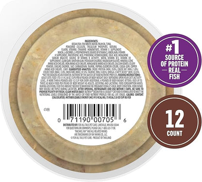 Nutrish Grain Free Wet Cat Food Ocean Fish-A-Licious Whole Health Blend with Real Flaked Ocean Fish & Tuna in Sauce, 2.8 oz. Cup (Rachael Ray) (Pack of 12)