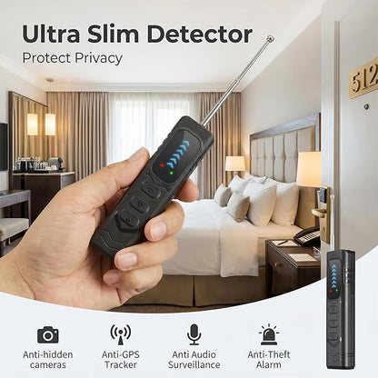Hidden Camera Detectors，GPS Tracker Detector，Anti-Spy Detector,Listening Device Detector，Bug Detector for Travel, Hotel, Home, Car, Office