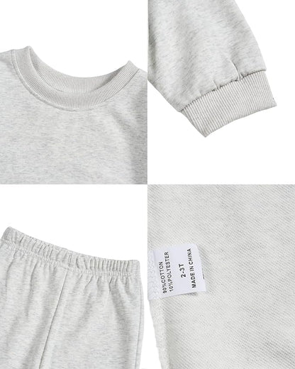 Toddler Baby Cute Dog Puppy Long Sleeve Sweatshirt Top Jogger Pants Set Cute Fall Winter Clothes Set