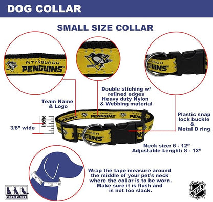 Pets First NHL Collar for Dogs & Cats. Adjustable, Cute, & Stylish! The Ultimate Hockey Fan Collar!