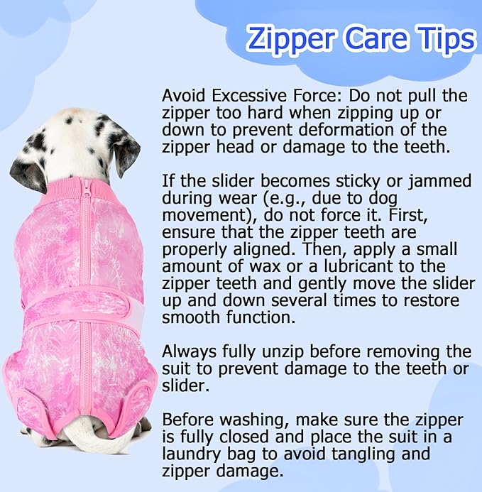 Lukovee Recovery Suit for Dogs, Zipper On Recovery Suit for Female Male Dog, Onesie Abdominal Wounds Cone E-Collar Alternative Prevent Licking Spay Recovery Suit (XXL,TPI)