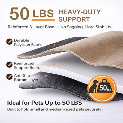 Dog Stroller with Detachable Carrier, Luxury 5 in 1 Pet Stroller for Small Dogs & Cats, Lightweight Foldable Cat Stroller with 360° Rotating Wheels, Travel Friendly, Detachable Pet Car Seat