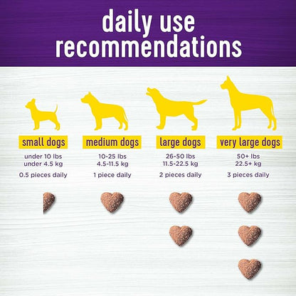 Wellness Peanut Butter & Apple Flavored Soft Chews Multi-Benefit Supplements for Dogs, 45 Count
