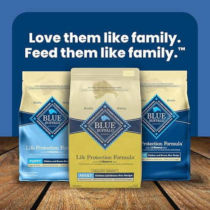 Blue Buffalo Life Protection Formula Healthy Weight Adult Dry Dog Food, Supports an Ideal Weight, Made with Natural Ingredients, Chicken & Brown Rice Recipe, 30-lb Bag