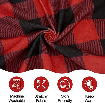 XPUDAC 4 Pack Dog Pajamas for Small Dogs Cats Plaid Doggie Clothes Puppy Onesies Christmas Pajamas Jumpsuits Pet Pjs Shirt Apparel Small, Red Green Khaki Grey