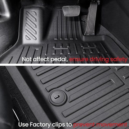 Floor Mats Cargo Mat with Backrest Mats for 2020-2025 Kia Telluride 7/8 Passenger Car Mats Accessories, All Weather TPE Protectors Cargo Liner Seat Back Covers(Floor Mats+2-in-1 Cargo Mat)