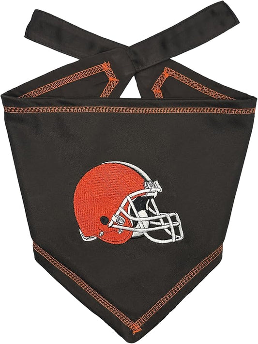 Pets First NFL Cleveland Browns TIE Bandana, Size Small/Medium. Dog Bandana Scarf Bib for Pet Cat Dog. The Ultimate Game-Day, Party Bandana