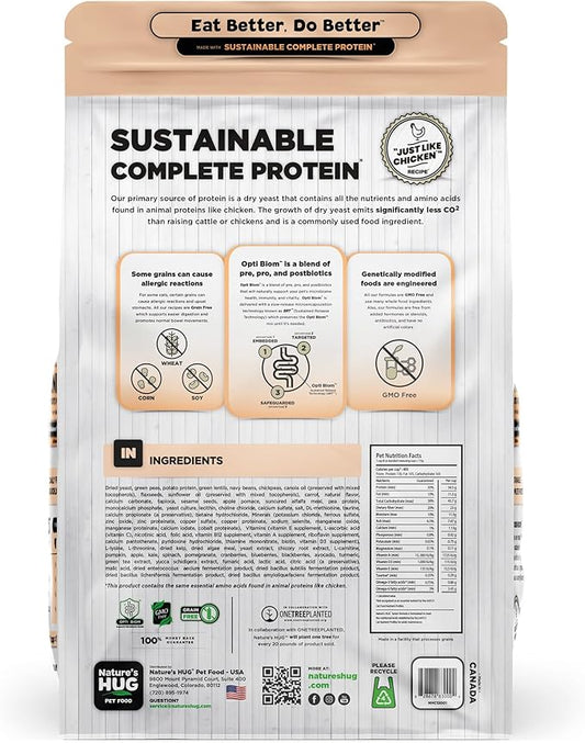 Nature's HUG Hypoallergenic Dry Cat Food for Senior Support Vitality – Complete & Balanced Nutrition, Sensitive Stomach Support, High-Protein, Grain Free – 4lb