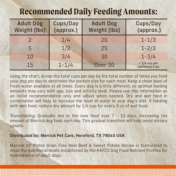 Merrick Lil’ Plates Premium Grain Free Dry Dog Food For Small Dogs, Real Texas Beef And Sweet Potato Kibble - 20.0 lb. Bag