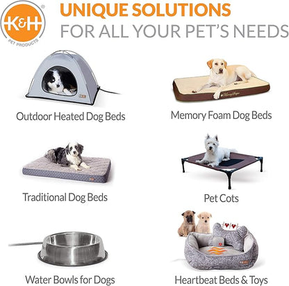 K&H Pet Products Self-Warming Dog Crate Pad, Medium Self Heated Dog & Cat Bed Mat, Portable, Machine Washable, No Electric Needed, Adjustable Fit, Non-Slip Bottom - Medium 31 X 21in Gray