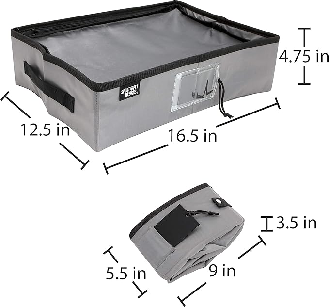 SPORT PET Large Pop Open Kennel, Portable Cat Cage Kennel, Waterproof Pet bed, Travel Litter Collection