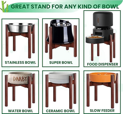 Stand for Dog Water/Food Bowl, Fountain or Feeder - Ideal for Large Dog Breeds - Adaptable Size with Lock - Bowls Not Included