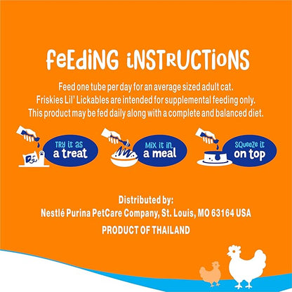 Purina Friskies Lil’ Lickables with Chicken Lickable Cat Treats - 16 oz (Pack of 32)