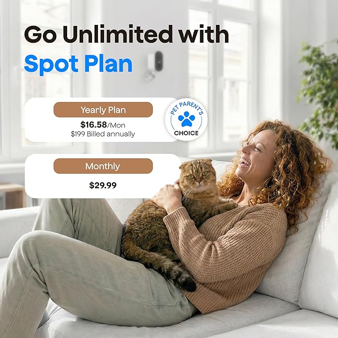 Waggle RV 4G LTE Pet Monitor PRO + 4G Cellular Security Camera - No WiFi? No Problem, Temperature & Humidity Monitor, GPS Tracking, Real-time Alerts - 2-Way Talk, Night Vision - Supports Multi-Carrier