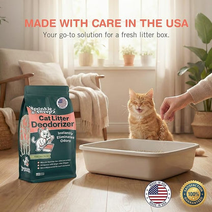 Sprinkle & Sweep: Litter Box Deodorizer - 2 Pack, 8oz Bags - Cat & Kitten Home Odor Neutralizer, Ultra-Absorbent Formula, Non-Toxic, Pet Smell Control