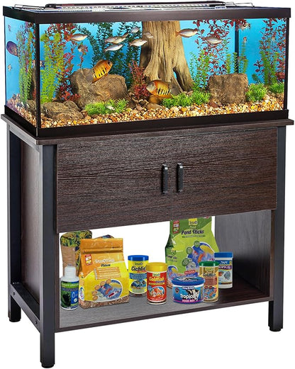 Aquarium Stand with Cabinet for Fish Tank Metal Stand Storage,40 Gallon Fish Tank Stand,Turtle Reptile Terrariums 36.6" x 18.9" x 30.7"