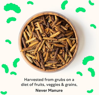 Grubbly Farms Grubblies - Black Soldier Fly Larvae for Chickens - Chicken Treats Grown in the US and Canada - for Strong Eggshells and Healthy Feathers - Grubblies Hometown Harvest 5LB