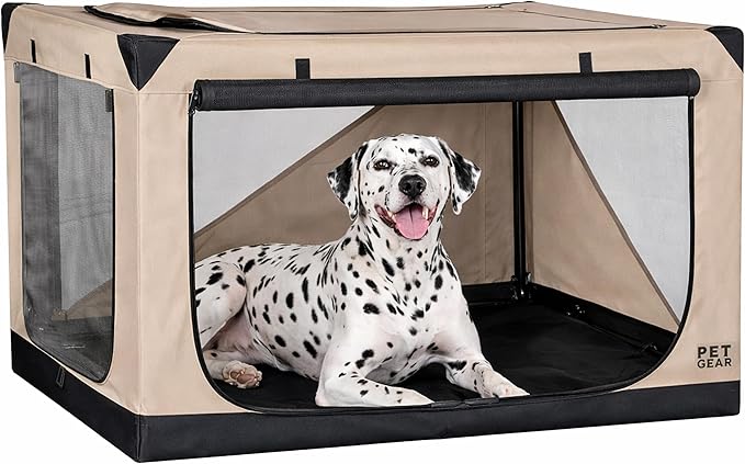 Pet Gear Insta-Fold Soft Crate for Dogs, 42", Sand Dune