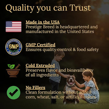 Multivitamins, Balanced Nutrition for Your Pit Bull, 90 Count, Made in The USA with Real Bacon