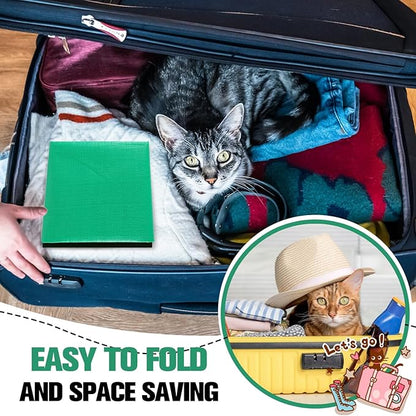 1 PCS Travel Litter Box for Cats,Portable Litter Box for Cats, Foldable and Packable, Large Sized Waterproof Cat, Ideal for Cat Travel Car & Camping